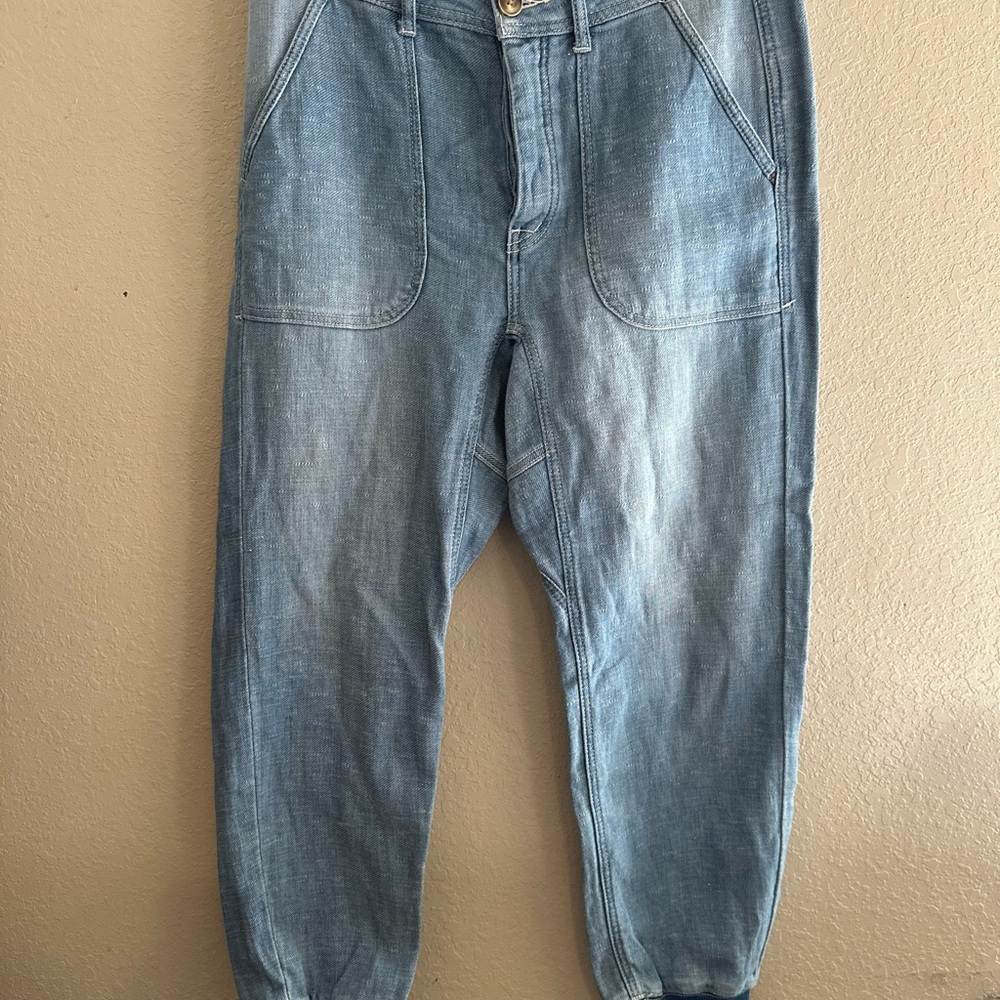 Free People We The People Skyr Light Blue Boyfriend Women's Jean Joggers